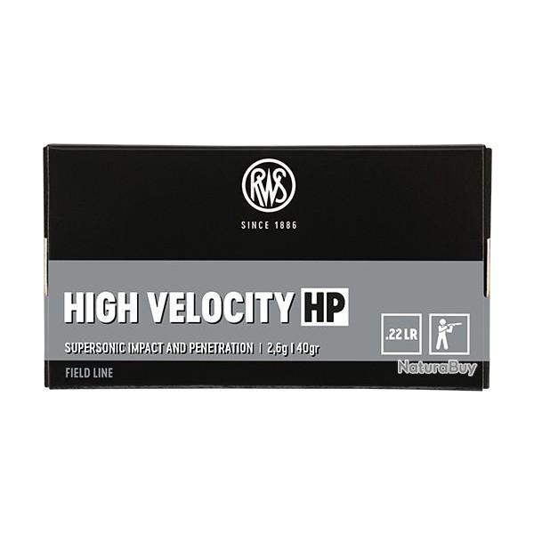 RWS 22 LR High Velocity HP 2.6g 40gr x1 boite