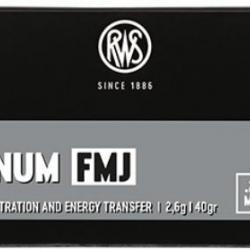 RWS 22 LR Magnum FMJ 2.6g 40gr x10 boites