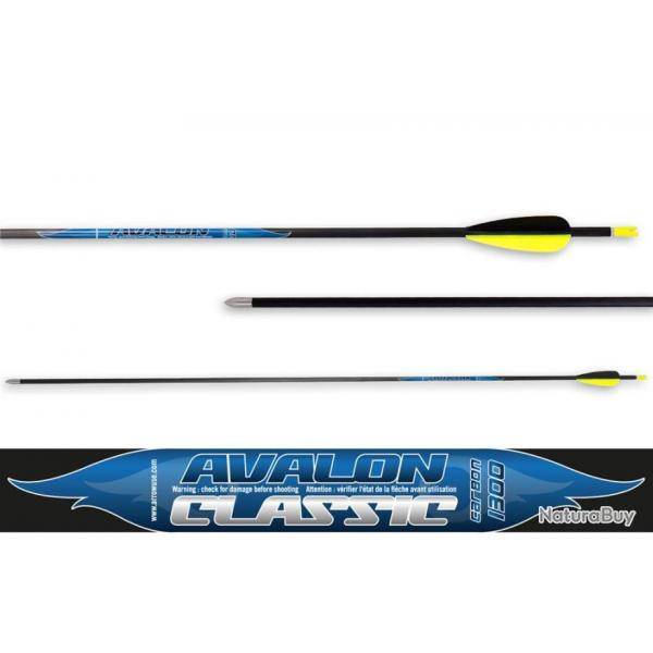 Lot de 12 flches Avalon classic 4.2 en carbone 32" 400 100-120g