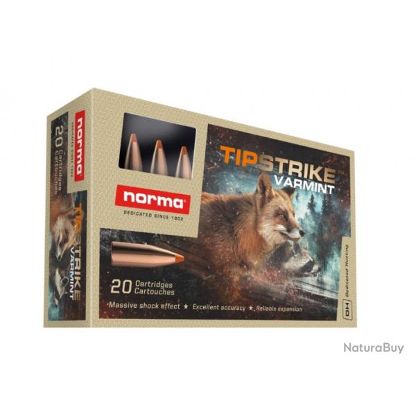 Munitions Norma 222 Rem. Tipstrike Varmint 3.5g 54gr x1 boite