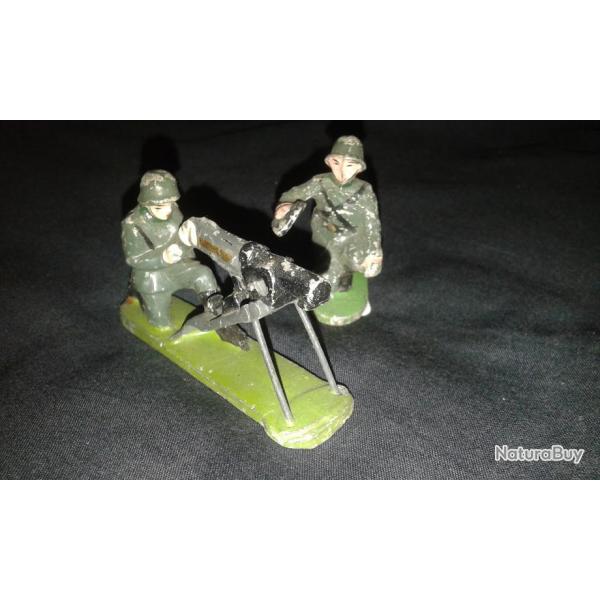 rare quiralu jouet collection 2 soldats allemand MG42 WW 2 voir photos