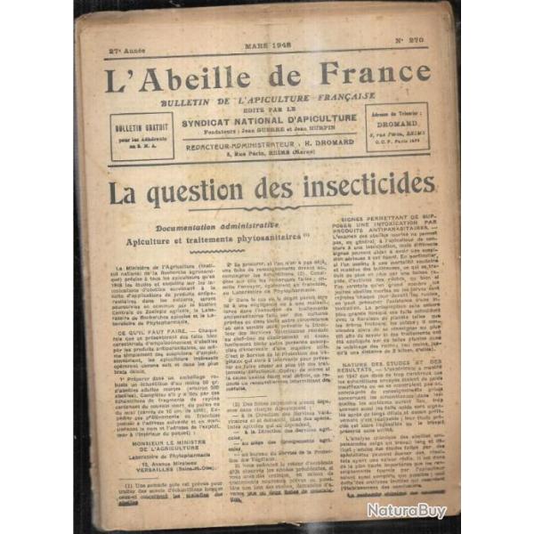 l'abeille de france 1948 , 4 exemplaires