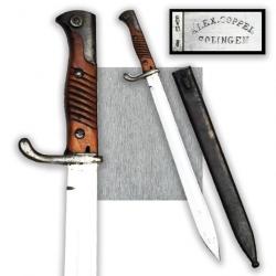 RARISSIME & SUPERBE GLAIVE / BAIONNETTE ALLEMANDE PRUSSIENNE ALEX COPPEL SOLINGEN WW1 ORIGINAL