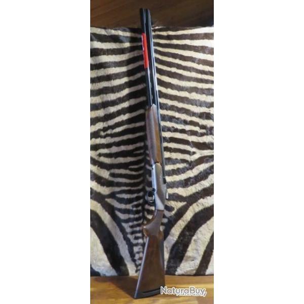 Fusil superpos BENELLI 828U silver cal.20/76 canon 71cm 5 chokes bande carbone - mallette