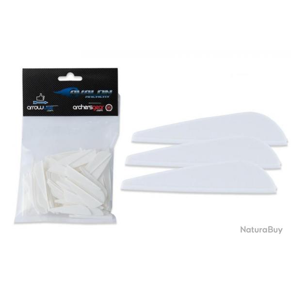 Lot de 100 plumes Avalon pour flche Hybrid Blanc