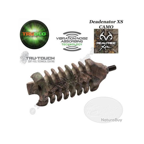 TRUGLO Deadenator XS Stabilisateur d'arc de chasse anti vibrations et anti bruit Realtree Xtra