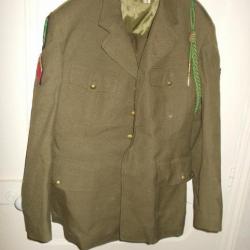 ancien uniforme militaire armée soldat 92 eme régiment clermont ferrand veste 2 pantalon fourragere