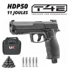 Pack Pistolet Billes caoutchouc RAM Umarex T4E HDP 50 Cal. .50 CO2 (11 joules) + Housse Umarex