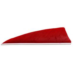 SKYLON - Plumes Naturelles Shield 4" Droitier ROUGE