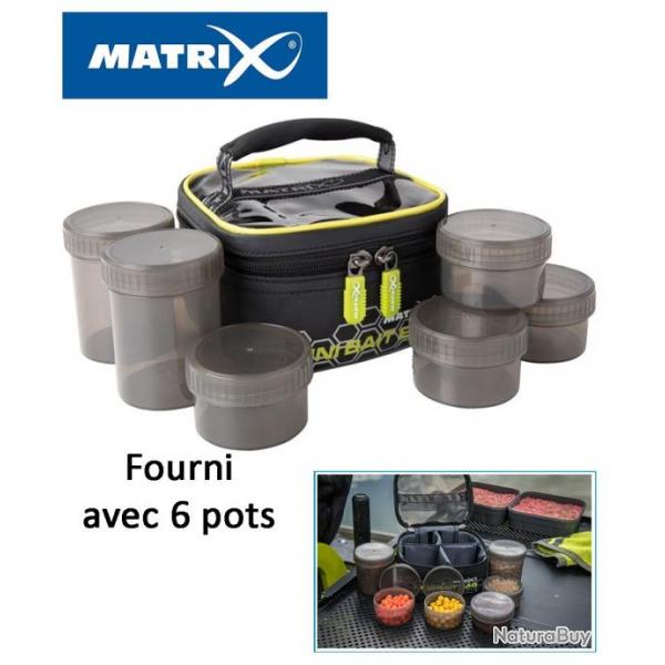 Sac a appats + 6 pots Matrix Mini Bait Bag
