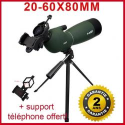 PROMOTION! Longue vue SVBONY 20-60x80mm  Adaptateur tél OFFERT ! GARANTIE 2 ANS - LIVRAISON GRATUITE