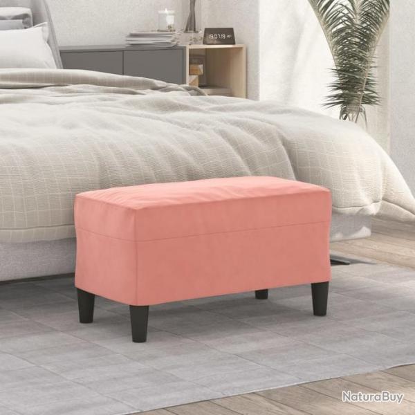 Banc Rose 70x35x41 cm Velours