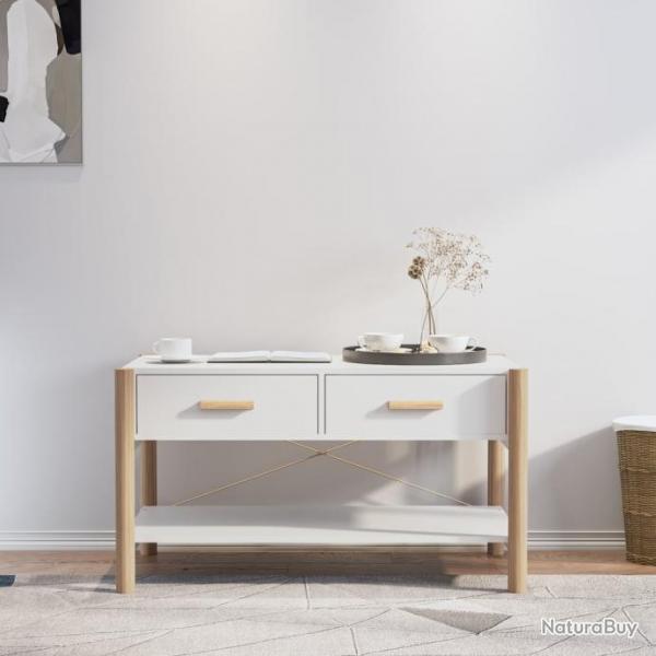 Table basse Blanc 82x48x45 cm Bois d'ingnierie