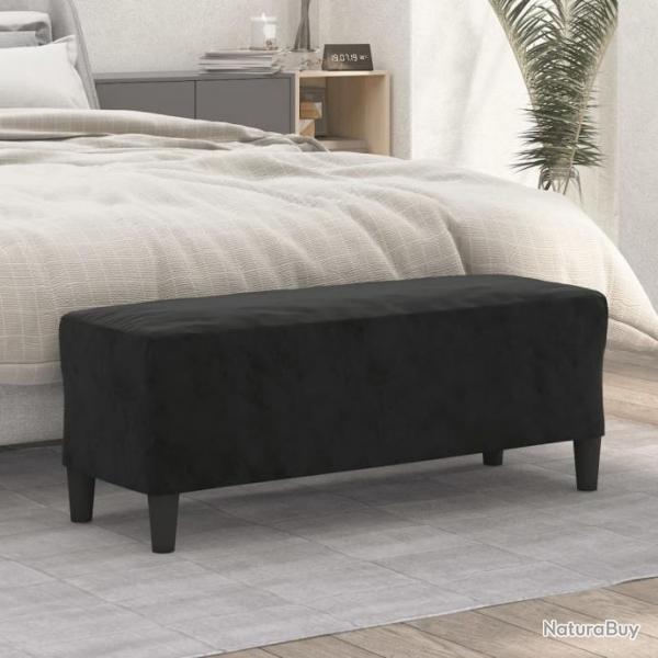 Banc Noir 100x35x41 cm Velours