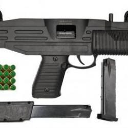 PACK:BLOW SWAT UZI 9mm PAK+2 chargeurs(17/30 coups),notice,lingettes,(huile ou stickers ou lunettes)