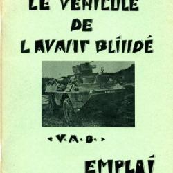 Document - Le Véhicule de l'Avant Blindé , emploi