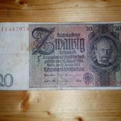 Billet de 20 Reichsmark