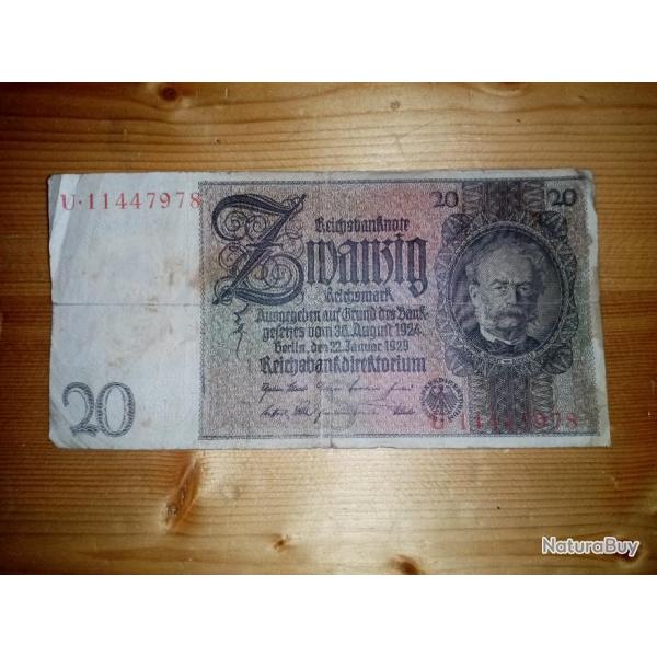 Billet de 20 Reichsmark