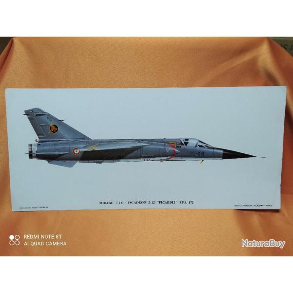 MIRAGE F1C ESCADRON 2/12 PICARDIE, SPA 172, POSTER AVIATION