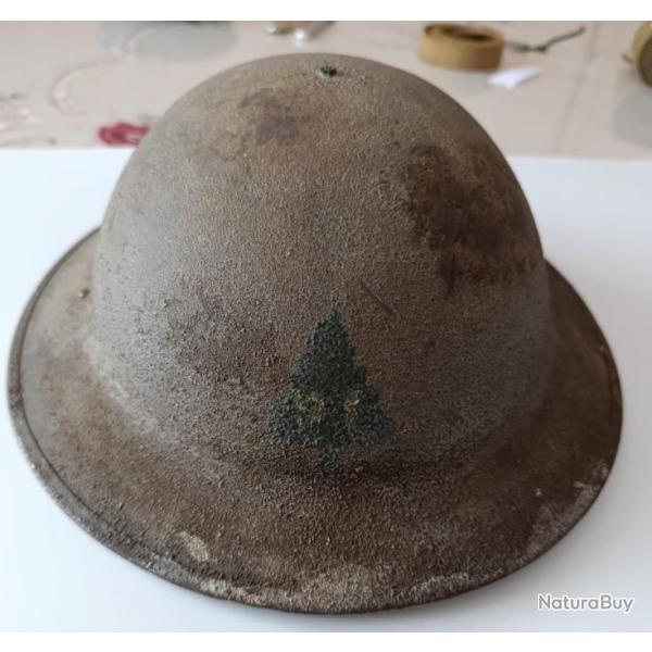 CASQUE AMERICAIN DE LA 91 EME DIVISION D'INFANTERIE DE LA PREMIERE GUERRE Model M17. 11 18 WW 1