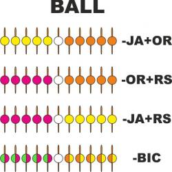 Streamline repères de lignes Garbolino Ball - 5 mm / Jaune/Orange - Rose/Vert