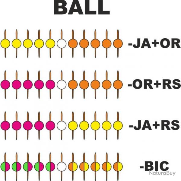 Streamline repres de lignes Garbolino Ball 5 mm / Jaune/Orange - Ros - 5 mm / Jaune/Orange - Rose/V