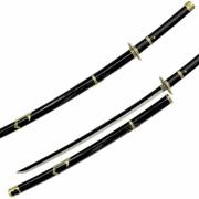 Katana En Bois De Zoro (One Piece) - Réplique Sandai Kitetsu - 104cm - Avec Presentoir Et Ceinturon