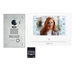 Kit interphone vidéo connecté Aiphone JOS1FW, commande à distance par smartphone, portier vidéo avec