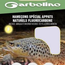 Hameçons Garbolino spécial appâts naturels montés truite fluorocarbone - Par 10 - N°12 / 12