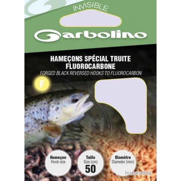 Hameons Garbolino spcial truite fluorocarbone - Par 10 - N12 / 12