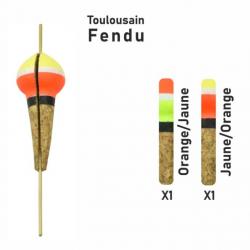 Streamline Garbolino Flotteur truite Toulousain - Par 2 - Fendue / 1.5 g / Jaune/Orange