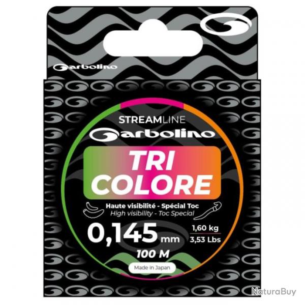 Fil streamline Garbolino Toc Tri-colore - 0.145 mm
