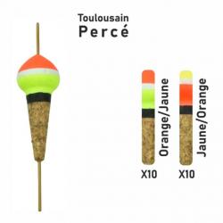 Streamline Garbolino Flotteur truite - Toulousain - Par 20 - Percé / 1.5 g / Jaune/Orange