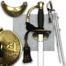 RARISSIME & SUBLIME ÉPÉE BELGE D'OFFICIER MOD.1845 COLONIALE (?) LEOPOLD XIX ORIGINAL