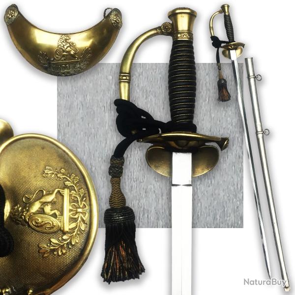 RARISSIME & SUBLIME PE BELGE D'OFFICIER MOD.1845 COLONIALE (?) LEOPOLD XIX ORIGINAL