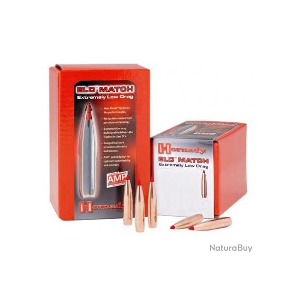 100 Ogives HORNADY Cal 30 ELD MATCH 168 grains