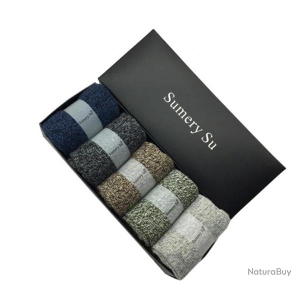 5 paires de chaussettes d'hiver, cachemire, chaude Super qualit........coloris 988