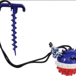 Balle avec une corde élastique et piquet pour fixer sol pour chien