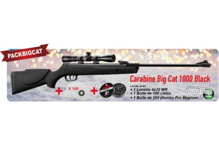 Pack Noël Gamo Big Cat 1000 Black - Cal. 4,5 mm - Carabines à plomb
