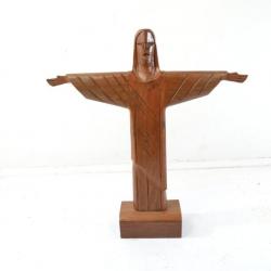Statue bois Christ Rédempteur Cristo Redentor  Rio de Janeiro Brésil. Souvenir