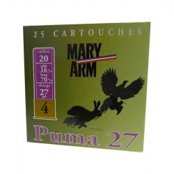 25 CARTOUCHES MARY ARM PUMA 27 BJ CAL 20 PLOMB 6