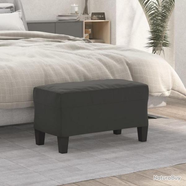 Banc Gris fonc 70x35x41 cm Tissu microfibre