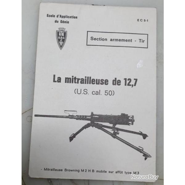 Livret sur la mitrailleuse de 12,7US . CAL.50