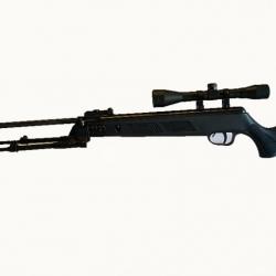 Carabine + Bipied Installée Artemis Cal. 5,5 mm Artemis  SR1000S + lunette 4 x 32 19,9 joules