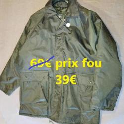 VESTE   "B DRI" IMPERMEABLE - DOUBLEE - RENFORCEE EXTERIEUR - CAPUCHE T M