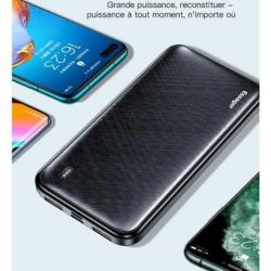 Batterie Externe Idéal Pour Veste Chauffante Chargeur Rapide 10000 mAh Smartphone Noir PD 20 W Léger