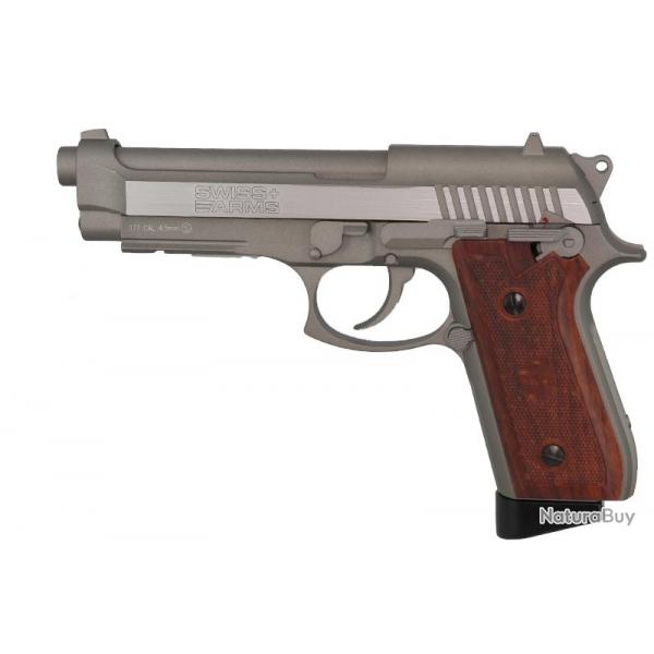 Pistolet P92 Stainless 4.5mm Full Mtal Swiss Arms