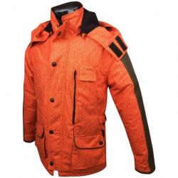 Veste chasse Derek Orange Fluo imperméable et résistante L