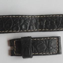 Bracelet montre Germano & Walter croco noir 23 mm
