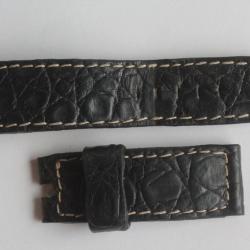 Bracelet montre Germano & Walter croco noir 23 mm